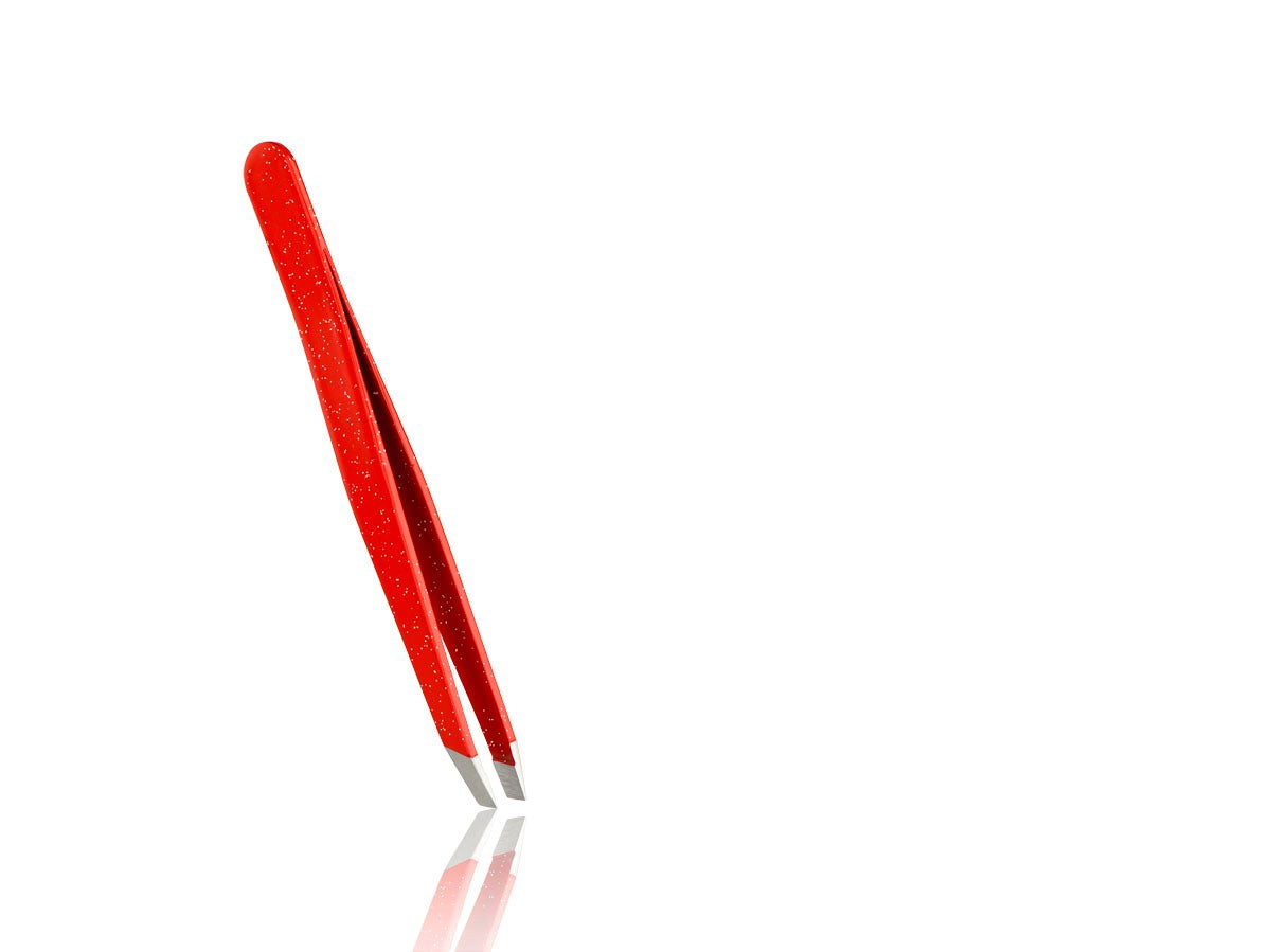 Pensetă Rubis Clasică cu Glitter Roșu